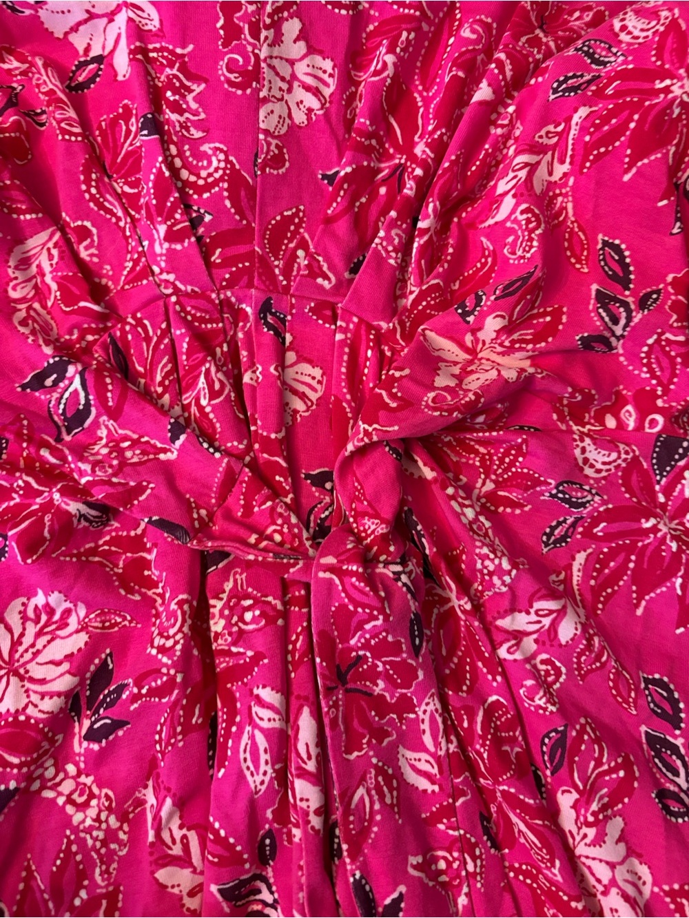 Lilly Pulitzer Wisteria Dress Women 14 Pink Giraffic Park NWOT V-Neck Tie - Picture 9 of 12